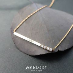 ジュエリー ネックレス バー メタル 小ぶり 小さめレディース 女性 ゴールドネックレス シルバーネックレス 日本製  カラーバリエーション：２種類