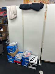 2連 パーテーション 180 キャスター付き ホワイト 間仕切り