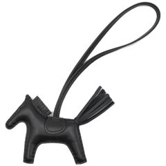 エルメス(HERMES) ロデオチャーム PM ソーブラック アニョーミロ W刻印(2024年製造) 新品 バッグアクセサリー バッグチャーム