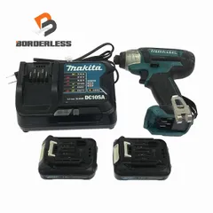☆中古品☆makita マキタ 10.8V 充電式インパクトドライバー TD110D バッテリー2個(10.8V 1.5Ah) 充電器付き 111032のサムネイル