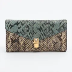 【極美品】GUCCI グッチ バンブー×パイソンレザー 長財布 パープル 箱付き 極美品】GUCCI グッチ バンブー×パイソンレザー 長財布 パープル