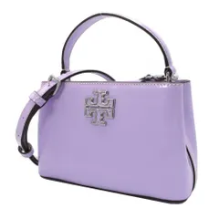 トリーバーチ バッグ ショルダーバッグ TORY BURCH BRITTEN パテント ダブルTメタルロゴ マイクロ サッチェル 2WAY 斜め掛け 146668 0124 502 (ラベンダー) アウトレット レディース