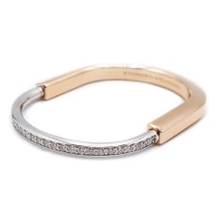 【天白】ティファニー ロック ブレスレット バングル K18PG WG ダイヤモンド 1.08ct 750PG ジュエリー レディースのサムネイル