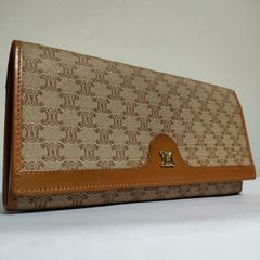 ■美品 Celine セリーヌ 長財布 マカダム がま口 ロゴ金具 09