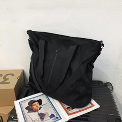 トートバッグ ショルダーバッグ ２WAYバッグ ナイロン カジュアル シンプル鞄 ブラック カーキ 肩掛け 手提げ シンプル お出かけ ナイロン オシャレ 無地 軽量 大き目 A4 レディース メンズ カジュアル 男性 内ポケット付き ファスナー付き 大容量