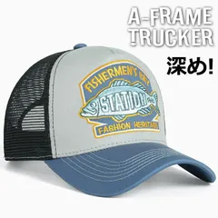 【深め/美シルエット】メッシュキャップ キャップ 帽子 メンズ レディース 野球帽 A-Frame Trucker アメカジ 刺繍 7986675 (J)