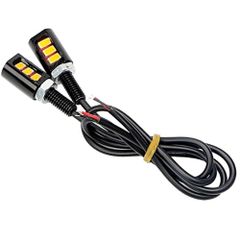 FJmark バイク ウインカー LED 汎用 12V 超小型 極小 ナノ ミニ 小さい アンバー 高輝度 防水 オートバイ サイズ 21mm (2個セット)