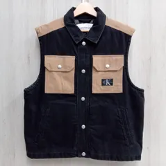 calvin klein Jeans ベスト 中綿入り Mサイズ ブラック×ベージュ