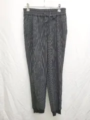 ◇ BEAUTY & YOUTH UNITED ARROWS ストライプ ジョガーパンツ サイズM ブラックVホワイト レディース P  【1407260019732】