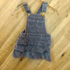 M1-01648 【Kids】babyGap(ベビーギャップ) ジャンパースカート 女の子 (18-24months) / グレー系 G