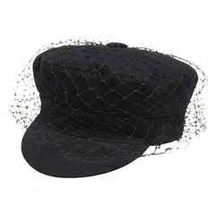 christian dior キャスケット　メッシュ　58 Christian Dior Blue Denim Baker Boy Hat with Mesh Detail