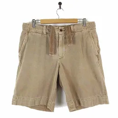 ポロ バイ ラルフローレン Polo by Ralph Lauren ヴィンテージ パンツ ハーフパンツ ショートパンツ ポニー ロゴ 刺繍 33 ベージュ