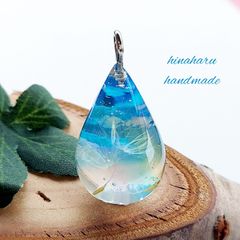 ドロップ空ネックレス(たんぽぽ＊青空＊虹空)