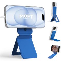 モフト モフト スマホスタンド 強力磁力 スタンド 七変化マルチスタンド 携帯スタンド 三脚スタンド 全機種対応/アイアンリング付き MagSafe対応 iphoneスタンド サファイアブルー