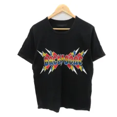 バックボーン BACK BONE Tシャツ カットソー 半袖 プリント L マルチカラー 黒 ブラック /YK27