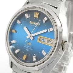セイコー SEIKO ロードマチック スペシャル 5216-6050 メンズ ウォッチ 自動巻き 腕時計 青文字盤 管理11854