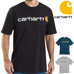 新品 (S-XL) カーハート #K195 ロゴ半袖Tシャツ【送料無料】Carhartt ヘビーウエイト USAライン