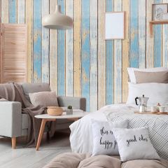 （木目調 壁紙 シート リフォーム DIY 地中海風） 北欧 浴室 リビングルーム 湿気を防ぐ 防水 はがせる壁紙 カッティングシート おしゃれ はがせる 地中海風（44.5CM×10M×2枚）リメイクシート 木目シール 壁紙シール