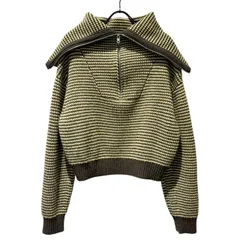 INSCRIRE (アンスクリア) I23AWーK3 Drivers Pullover  レディース イエロー×オリーブ Mのサムネイル