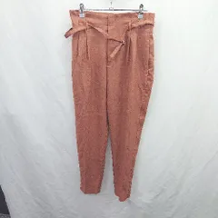 ◇ ⊂ UNITED ARROWS ウエストベルト テーパードパンツ サイズ36 テラコッタ レディース E  【1507030015435】