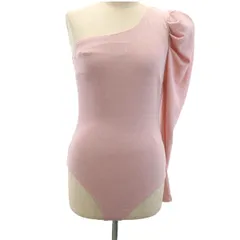 未使用 Guess ゲス 長袖 ワンショルダー ルレックスボディースーツ Tシャツ M ピンク ロンT レディース 古着