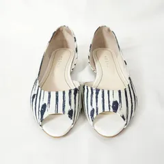 【総柄】リーガル REGAL オープントゥ パンプス