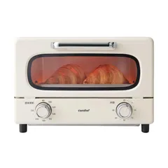 母の日ギフト スムーズなつまみ操作 杏色 スライドオープンドア 80-230℃温度調整 レトロ レトロ 30分タイマー CF-MG101-AY 1000W高火力 トースト2枚焼き 2024年新型 オープントースター COMFEE'