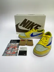 【中古品】NIKE ナイキ × TRAVIS SCOTT トラビス・スコット 別注 コラボ WMNS AIR JORDAN 1 LOW OG SP CANARY DZ4137-700 エア ジョーダン 1 スニーカー【160-250924-kk-01-min】