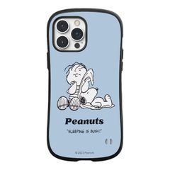 スヌーピー アニメデザイン iFACE兼用 iPhone 13/14/15/16 TPUカバー ブルー おしゃれ・可愛い・薄型・耐衝撃