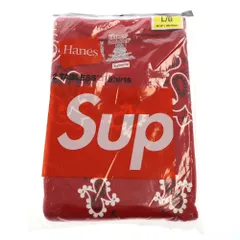 SUPREME (シュプリーム) 22AW×Hanes Bandana Tagless Tee ヘインズ バンダナ総柄プリント半袖Tシャツ 2枚セット レッド