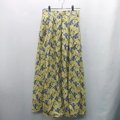 ◇ ⊂ Lugnoncure ルノンキュール 花柄 綿 ロング ギャザー スカート サイズF イエロー レディース E  【1410290069806】のサムネイル