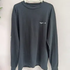 [agnes b.homme]アニエスベーオム カットソー 長袖 メンズ 綿100％ 古着 サイズ1 S 黒（い-86， シ）