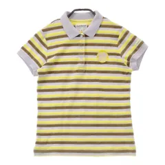 サイズ：0 JACK BUNNY ジャックバニー  半袖ポロシャツ パイル ボーダー柄 イエロー系 [240101291669]# ゴルフウェア レディース ストスト