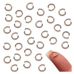丸カン 8ｍｍ ゴールド KC金 200個 ジャンプリング 丸環 基礎パーツ 接続金具 金具 アクセサリー キーホルダー 手芸 パーツ BD4154