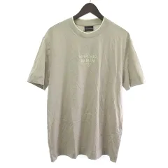 エンポリオアルマーニ EMPORIO ARMANI 3D1T73 1JPZZ タグ付き Tシャツ カットソー 半袖 ロゴ ベージュ XL