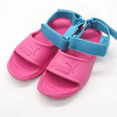 プーマ スポーツサンダル スポサン 靴 キッズ 女の子用 20サイズ ピンク×ブルー PUMA 【中古】