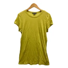ヴィンス VINCE Tシャツ カットソー クルーネック ストレッチ 無地 半袖 S 黄 イエロー レディースのサムネイル