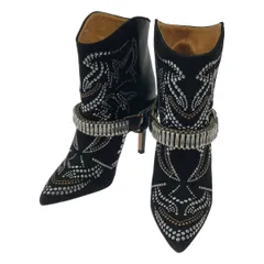 ISABEL MARANT イザベルマラン 12AW スウェードレザースタッズウエスタンヒールブーツ  ブラック 36のサムネイル