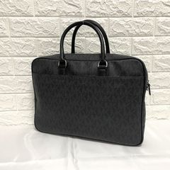 ★MICHAEL KORS★マイケルコース MK柄 PVC ビジネスバッグ メンズ ブラック系