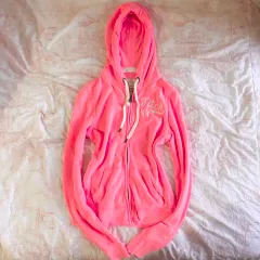 Abercrombie(アバクロンビー) ネオン ピンク フード ジップアップ ヴィンテージ y2k 蛍光 Hollister(ホリスター) xs
