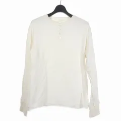 グッドイナフ GOODENOUGH リバーシブル ヘンリーネック サーマルカットソー Tシャツ 長袖 ロングT 無地 M ホワイト 白のサムネイル