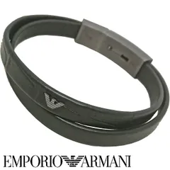 【新品】エンポリオアルマーニ ブレスレット レザー 二連 ブレス メンズ アクセサリー EMPORIO ARMANI EGS2783060 新品 無料ラッピング可 男性用 カジュアル