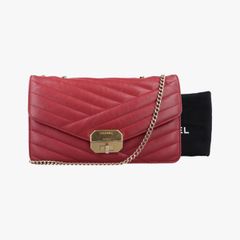 シャネルChanelマドモアゼル 2.55 ガブリエル フラップ シェブロン レッド ラムスキン A66839 15652008
