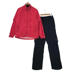 adidas アディダス climaproof ドット柄ウインドブレーカー パンツセットアップ sizeL/G/ピンク×ネイビー