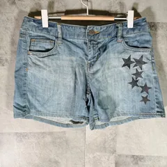 ジルスチュアート JILLSTUART ショートパンツ 【S】 ブルー デニム 星 スター カジュアル ヴィンテージ ラフ 春 夏