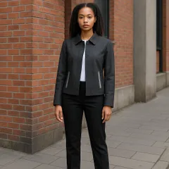 【Fashion】レディス EVEX by KRIZIA ダークグレー ウールジャケット　超美品 サイズ40