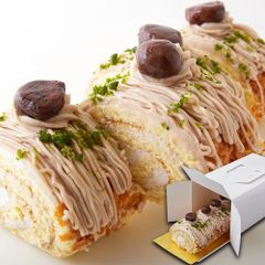モンブランロールケーキ 20cm 冷凍 マロン 栗 モンブラン ホール ロールケーキ ケーキ