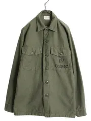 70s ユーティリティシャツ USMC コットンサテン OG-107 L相当 0712e5a1d267ee3505b84a74fb33d1
