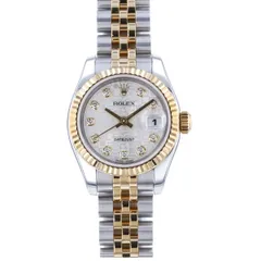 【正規品　ROLEX】デイトジャスト ダイヤ10P ロレックス ROLEX デイトジャスト 179171G ランダム 18KPGxSS
