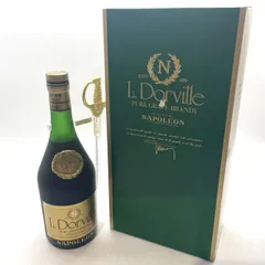 L.Dorville　ブランデー　ナポレオン 陶器ボトル　青　替え栓付 L.Dorville NAPOLEON ドーヴィル ナポレオン型 ブランデー特級